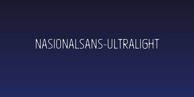 NasionalSans-UltraLight Social Header