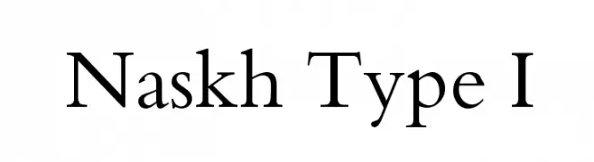 Naskh Type I  baixar fontes gratis