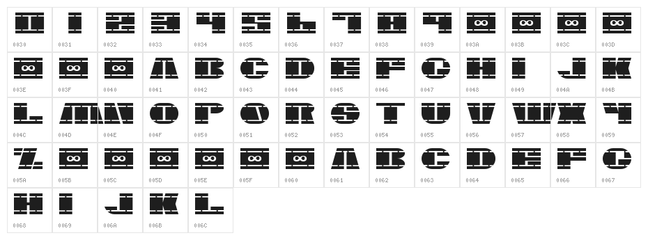 Nasser Character Map