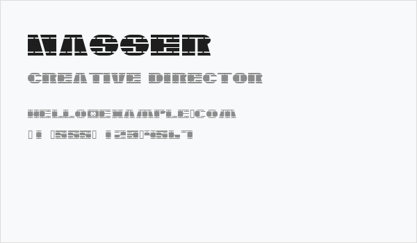 Nasser Business Card