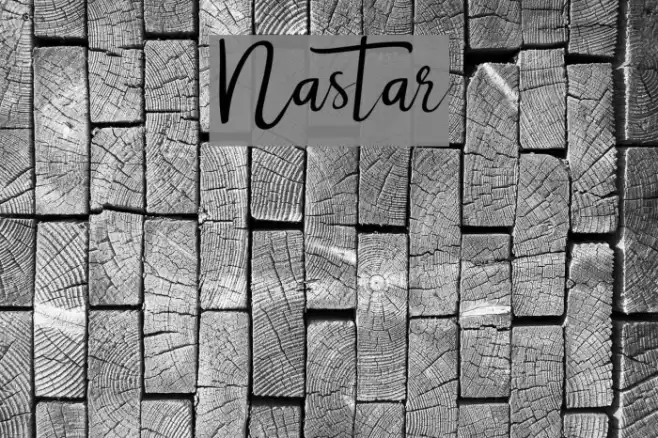 Nastar Font examples
