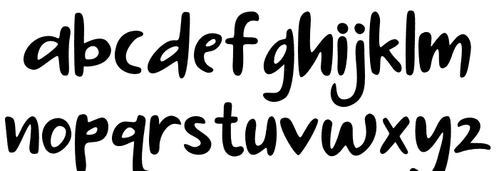 Nastary Font LOWERCASE