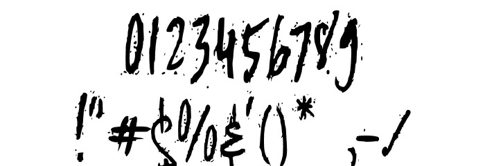 Nasty Dusty Font OTHER CHARS