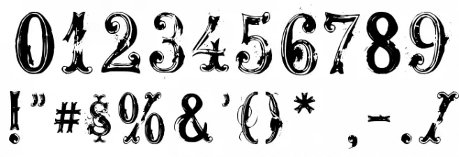 Nasty Font OTHER CHARS