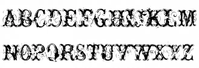 Nasty Font Litere mari