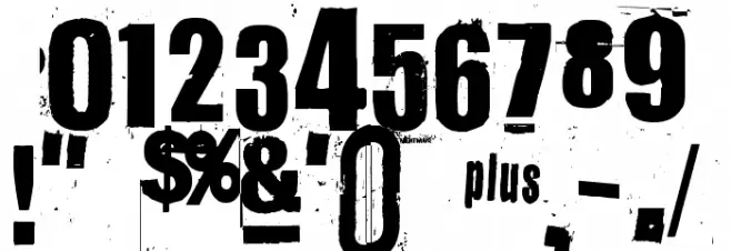 NastyMSG2 Font OTHER CHARS