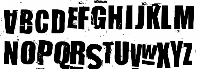 NastyMSG2 Font LOWERCASE