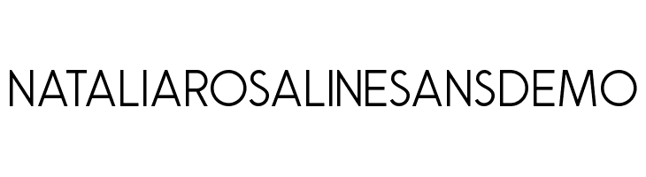 NataliaRosalineSansDemo  Free Fonts Download