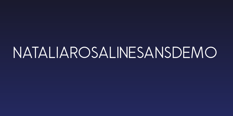 NataliaRosalineSansDemo Social Header