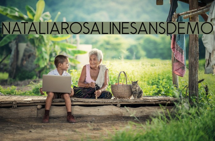 NataliaRosalineSansDemo Font examples