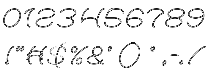 Natalie_Hollow Font OTHER CHARS