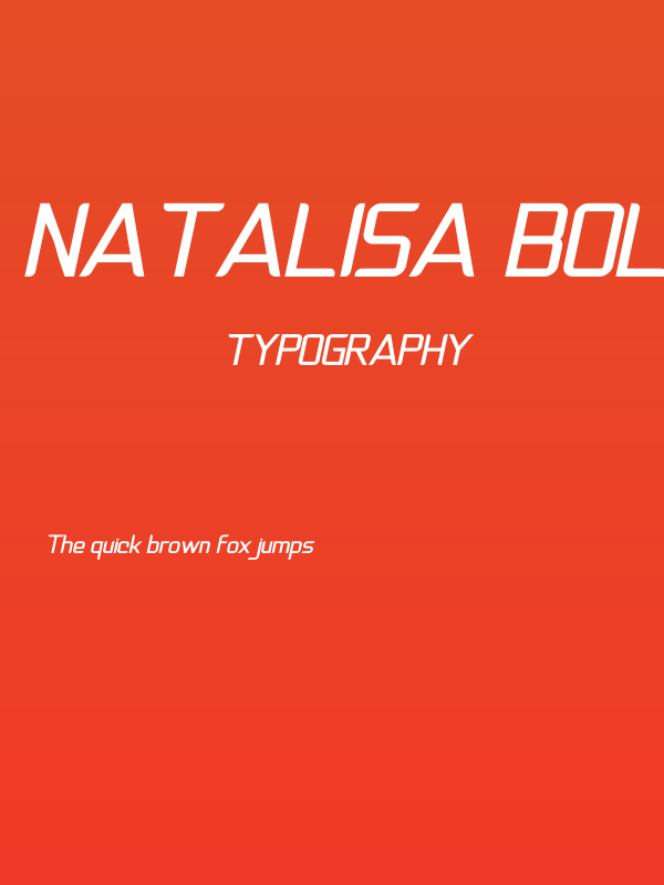Natalisa Bold Italic Demo Poster