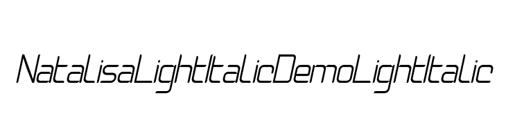 Natalisa Light Italic Demo Light Italic  नि: शुल्क फ़ॉन्ट्स डाउनलोड