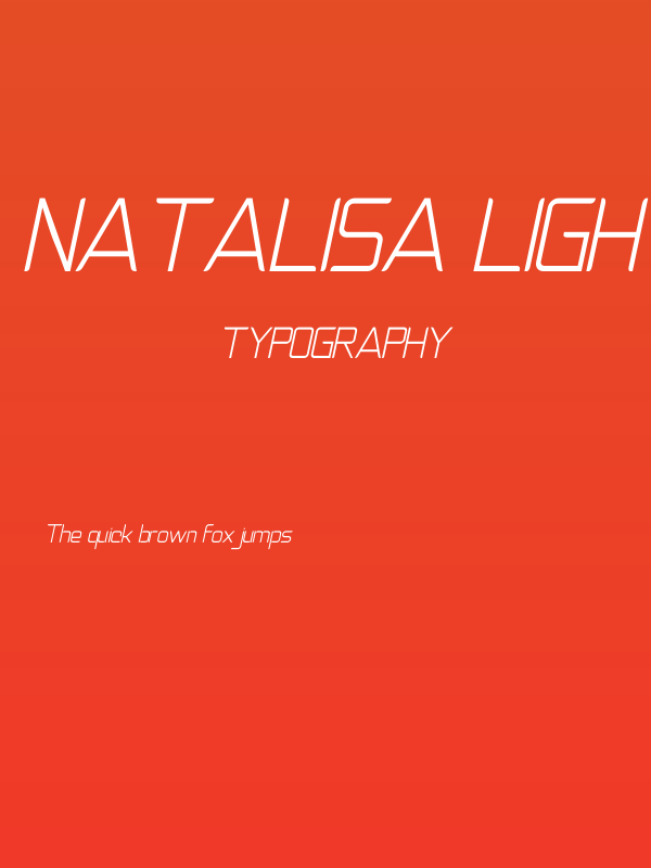 Natalisa Light Italic Demo Light Italic Poster