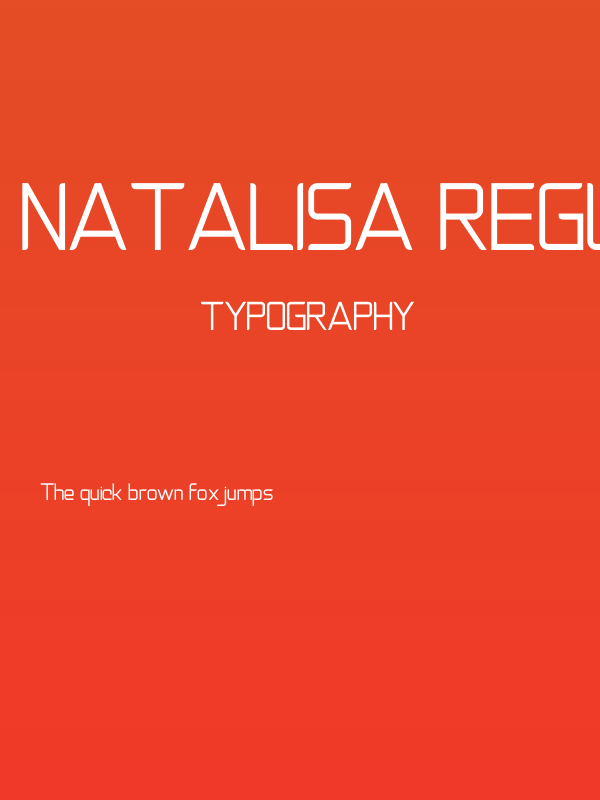 Natalisa Regular Demo Poster