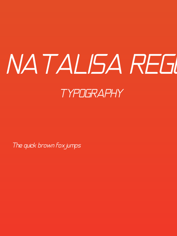 Natalisa Regular Italic Demo Regular Italic Poster