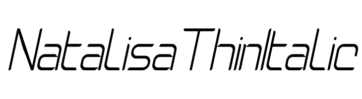 Natalisa Thin Italic  नि: शुल्क फ़ॉन्ट्स डाउनलोड