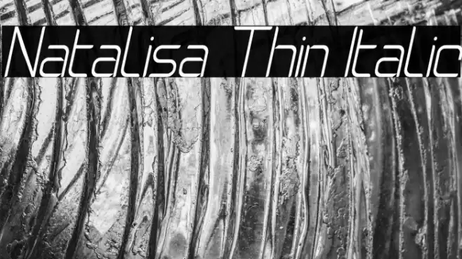 Natalisa Thin Italic Font examples