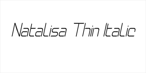 Natalisa Thin Italic Logo