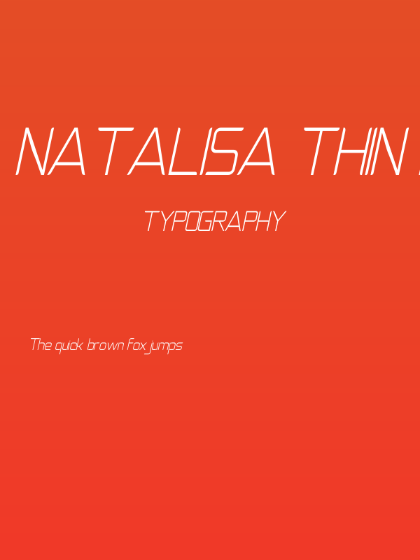 Natalisa Thin Italic Poster