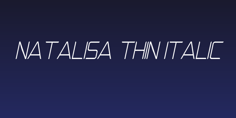 Natalisa Thin Italic Social Header