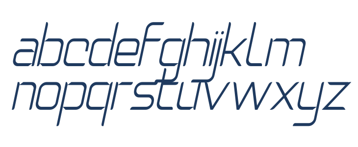 Natalisa Thin Italic Lowercase