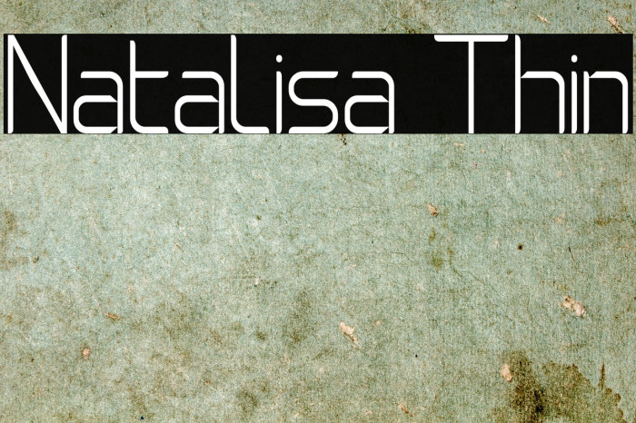 Natalisa Thin Font examples