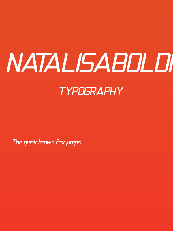 NatalisaBoldItalic Poster