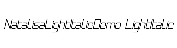 NatalisaLightItalicDemo-LightItalic  font caratteri gratis