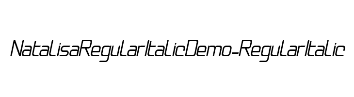 NatalisaRegularItalicDemo-RegularItalic  免费字体下载