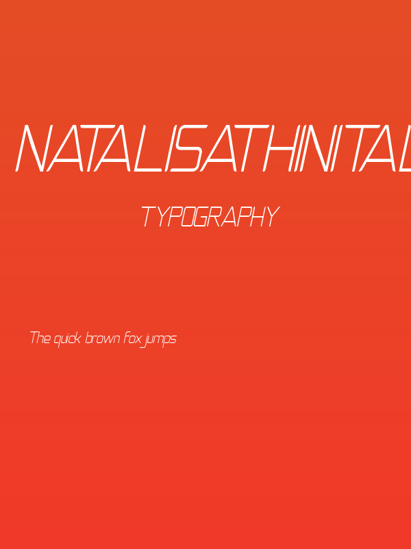 NatalisaThinItalic Poster