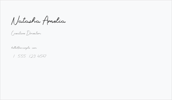 Natasha Amelia Business Card
