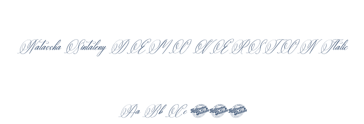 Natassha Sintaleny DEMO VERSION Italic Font Preview
