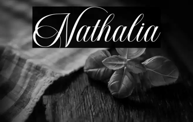 Nathalia Font examples