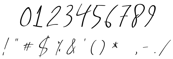 Nathallie demo Regular Font OTHER CHARS