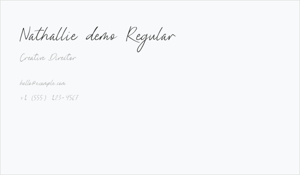 Nathallie demo Regular Business Card