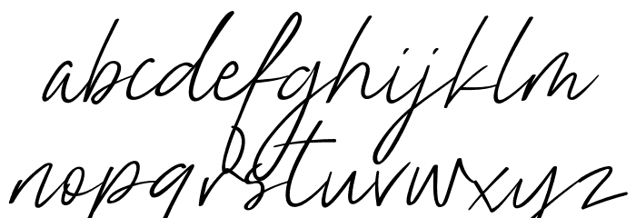 Nathallie demo Regular Font LOWERCASE