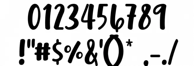 Nathals Font OTHER CHARS