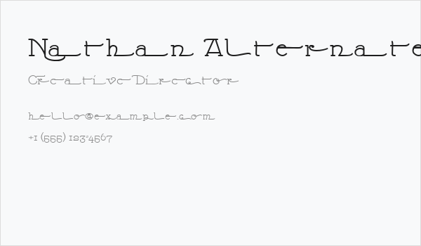 Nathan Alternates Expanded Regular Business Card