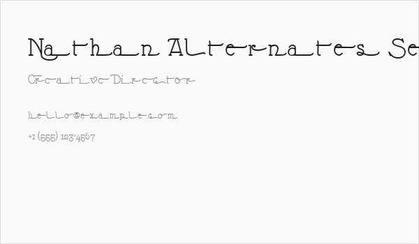Nathan Alternates Semi-expanded Regular Business Card