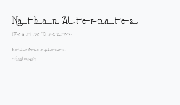Nathan Alternates Business Card