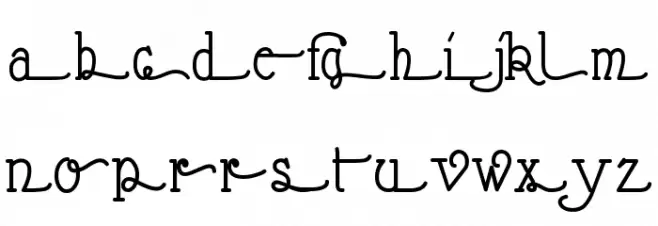 Nathan Alternates フォント 小文字