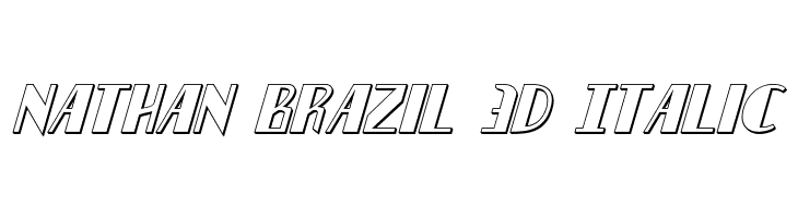 Nathan Brazil 3D Italic Font