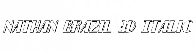 Nathan Brazil 3D Italic  تنزيل الخطوط