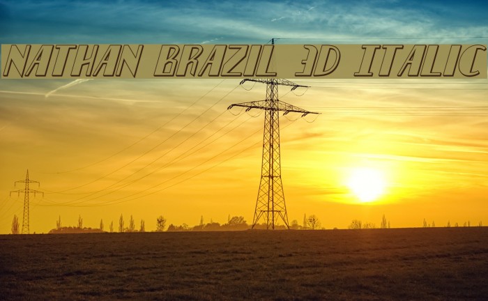 Nathan Brazil 3D Italic Font examples