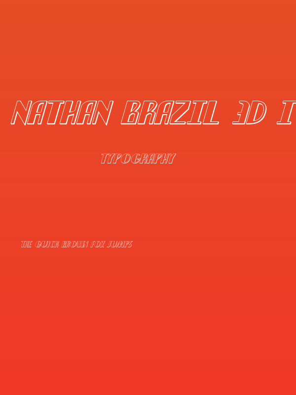 Nathan Brazil 3D Italic Poster