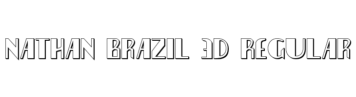 Nathan Brazil 3D Regular  Free Fonts Download