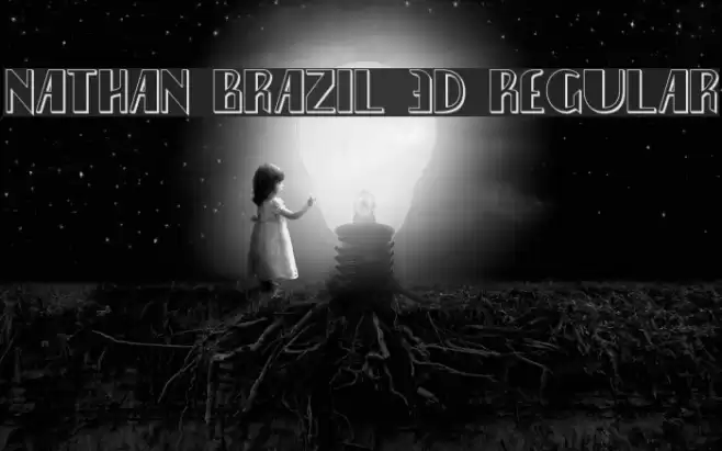 Nathan Brazil 3D Regular Font examples