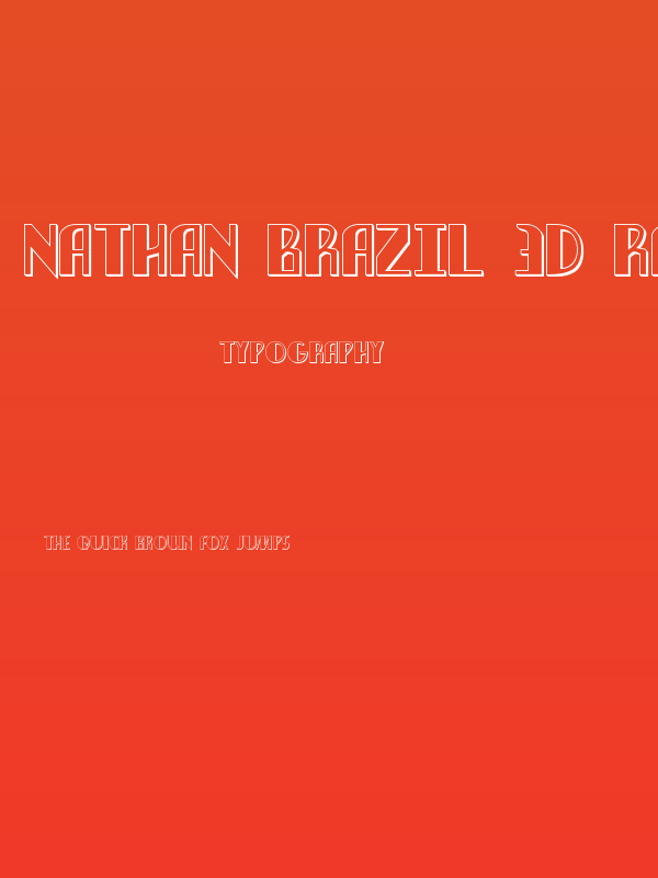 Nathan Brazil 3D Regular Poster