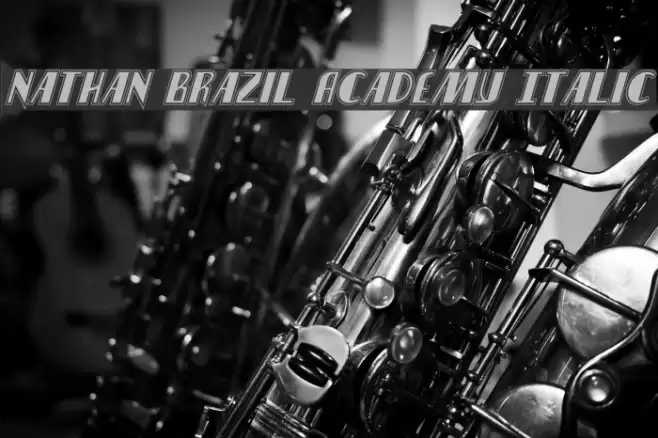 Nathan Brazil Academy Italic Font examples